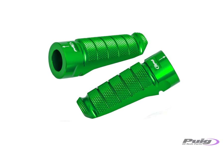 Puig Pair Footrests Hi-Tech Pilot Right/Left C/Green