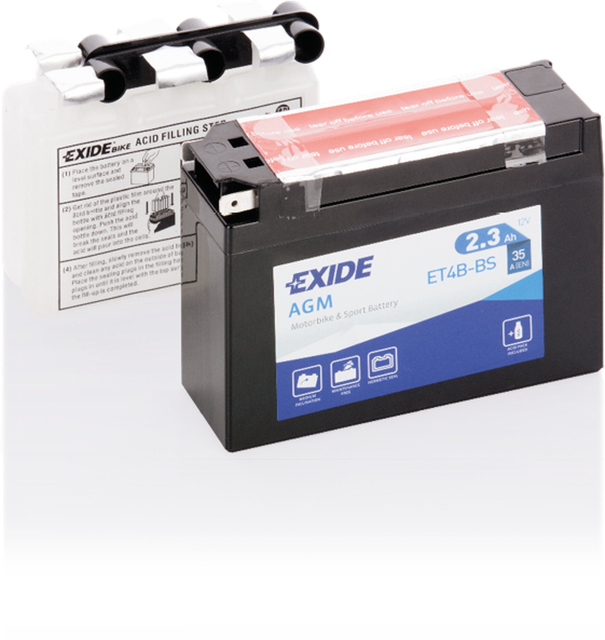 Exide akku ET4B-BS sis.happopatruunan