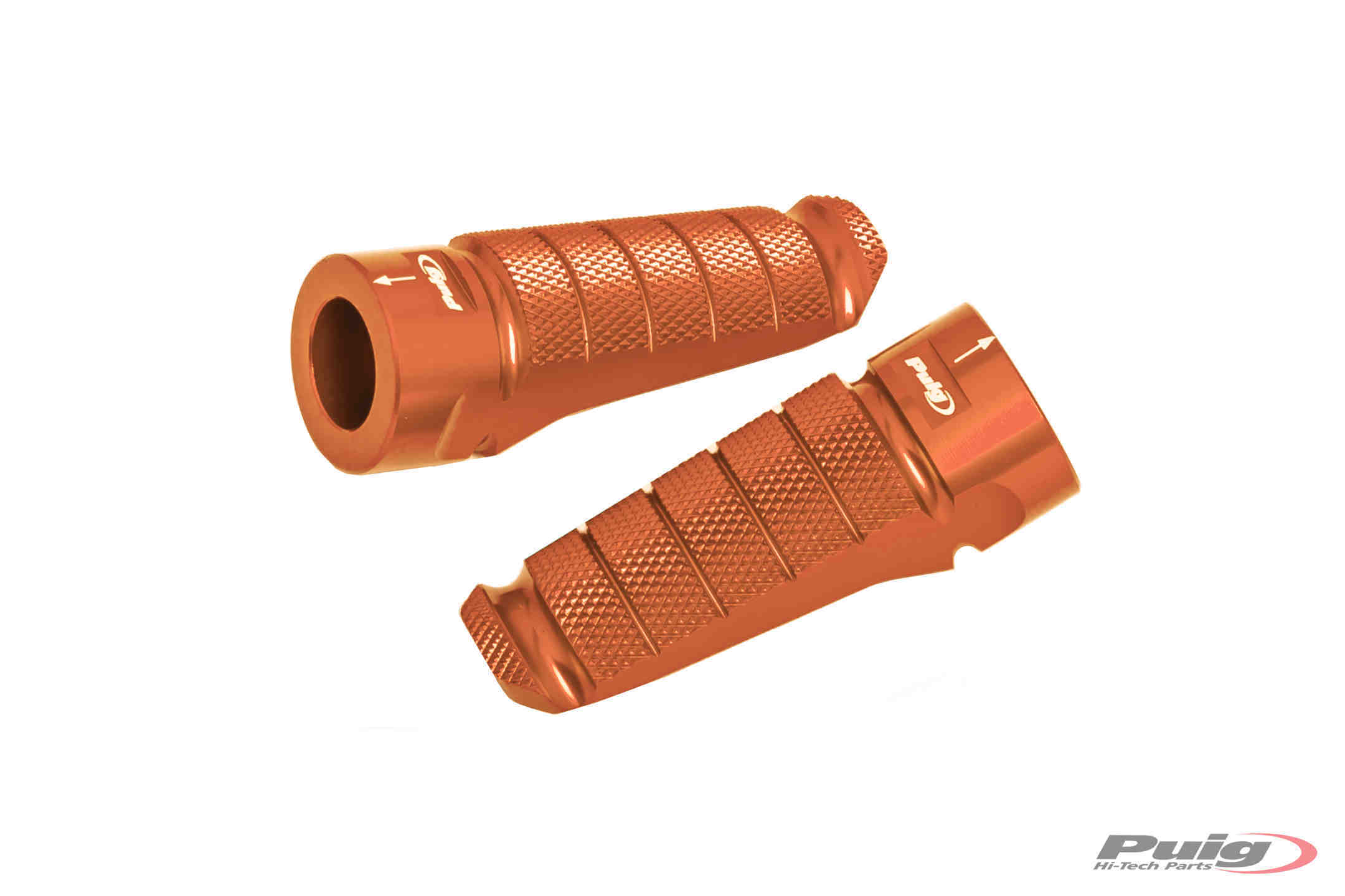 Puig Pair Footrests Hi-Tech Pilot Right/Left C/Orange