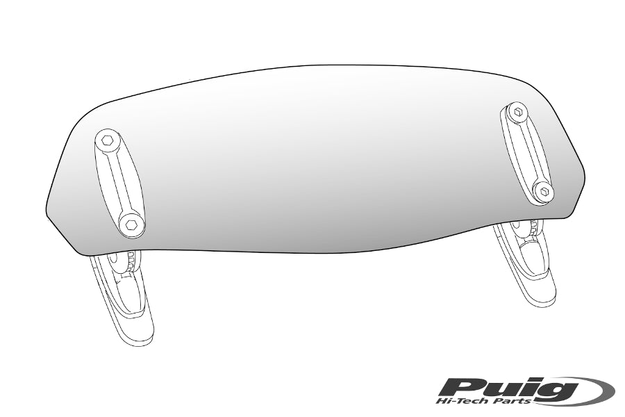 Puig Multiregulable Visor Univ. 230X90Mm C/Clear