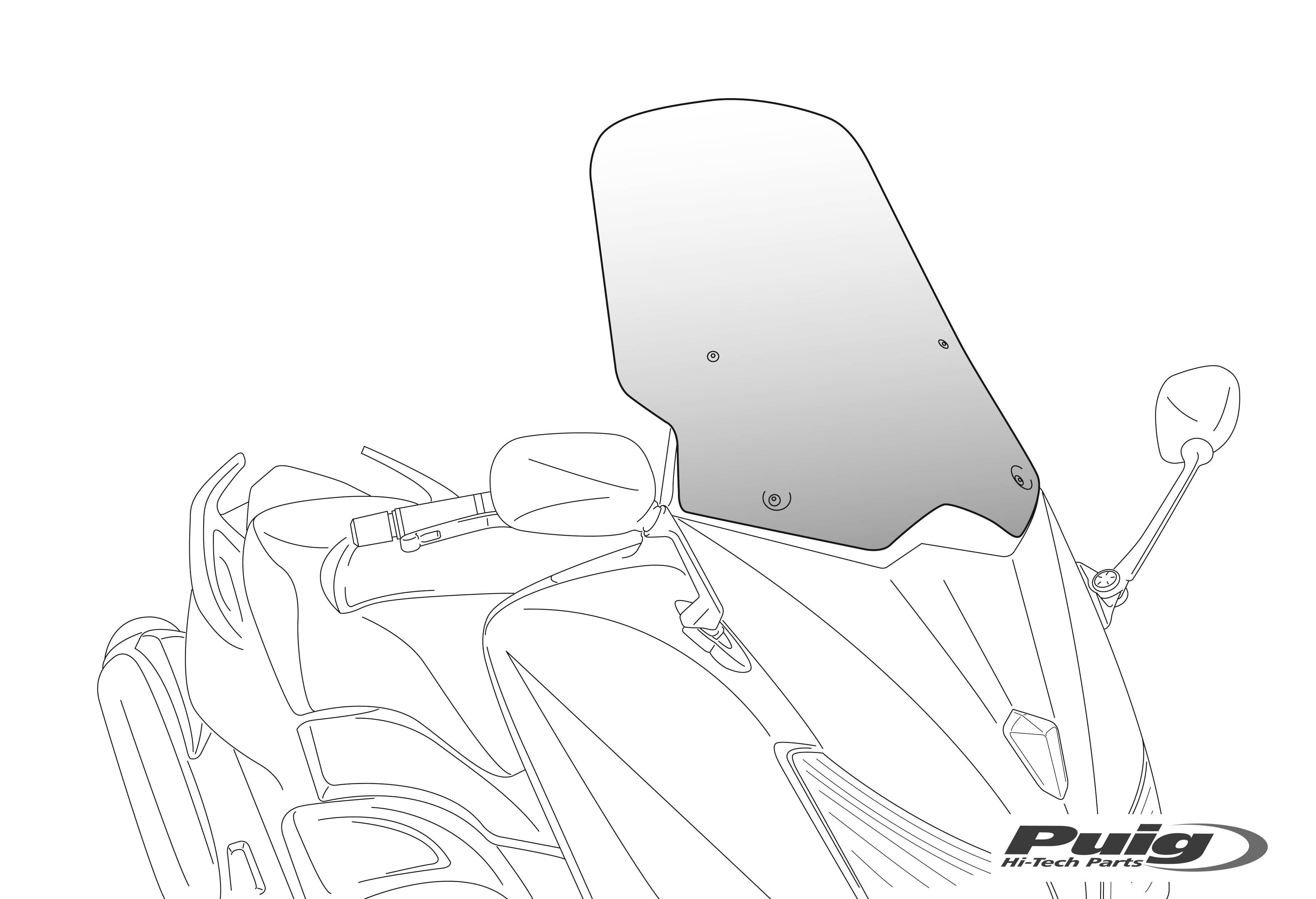 Puig Windshield V-Techline Kymco X-Citing S 400 19' C/A