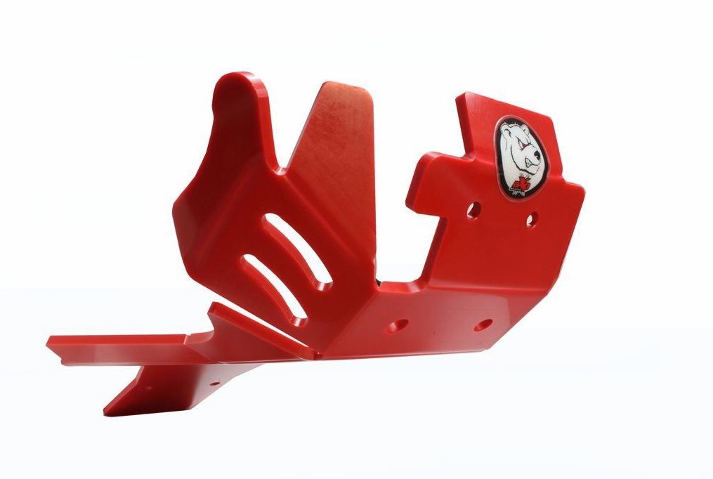 AXP Xtrem HDPE Skid Plate Red Gas-Gas EC250-EC300 18-19
