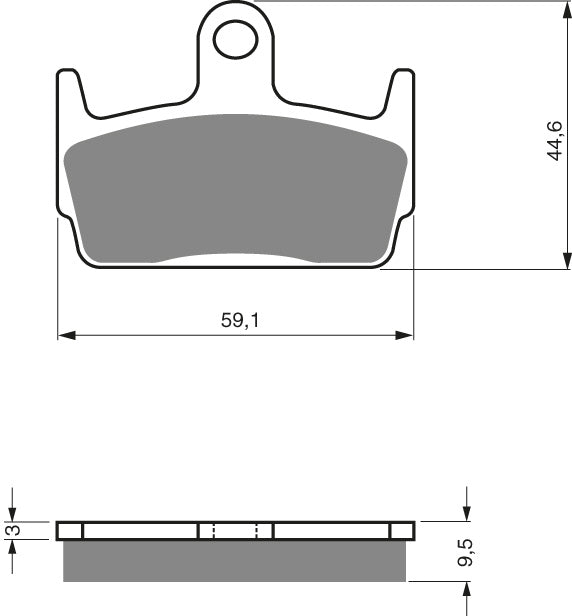 GOLDFREN Jarrupalat 131 Ceramic carbon AD SYM Jet SportX 50 06-15 Rear
