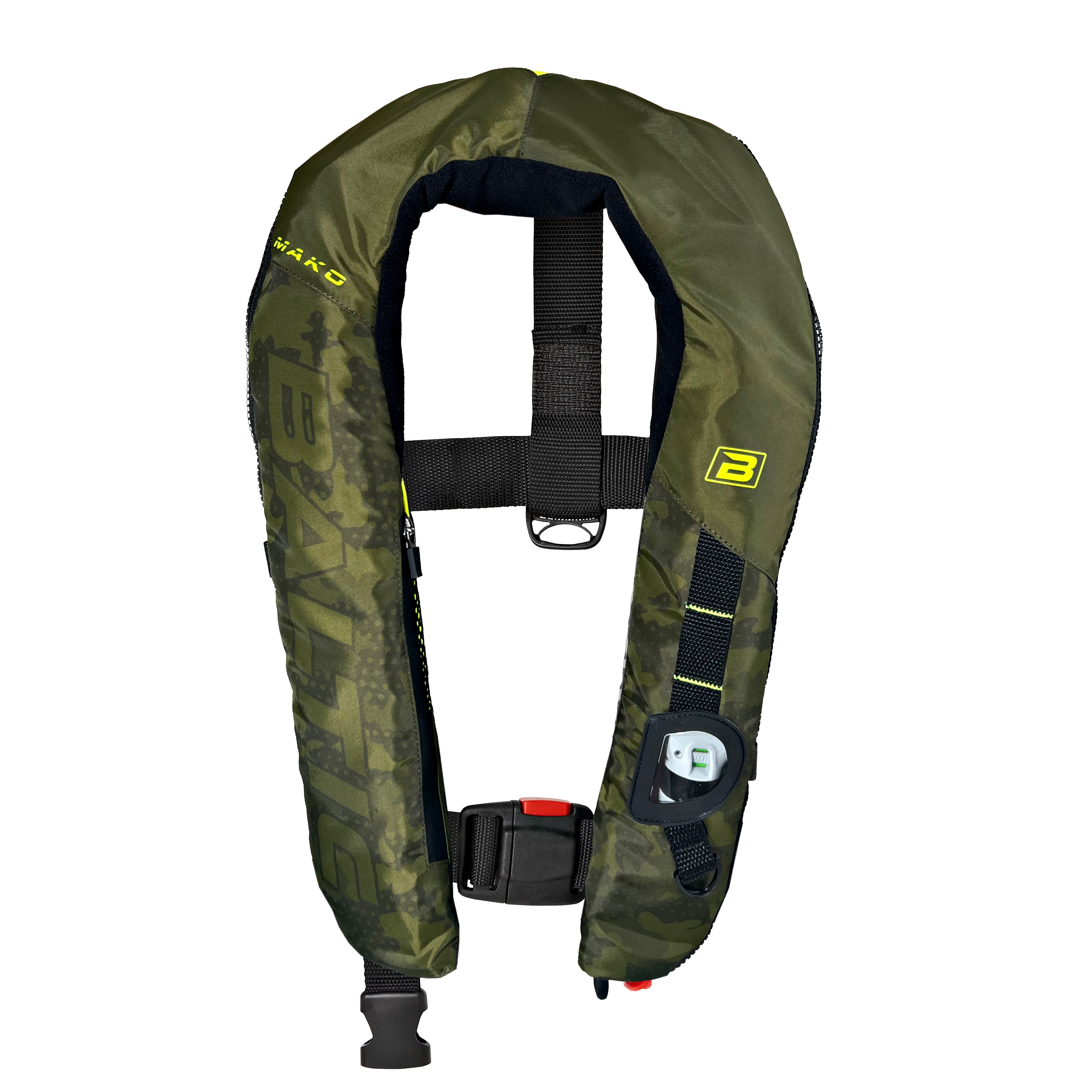 Baltic Mako auto ilmatäytteinen pelastusliivi vihreä 40-150kg