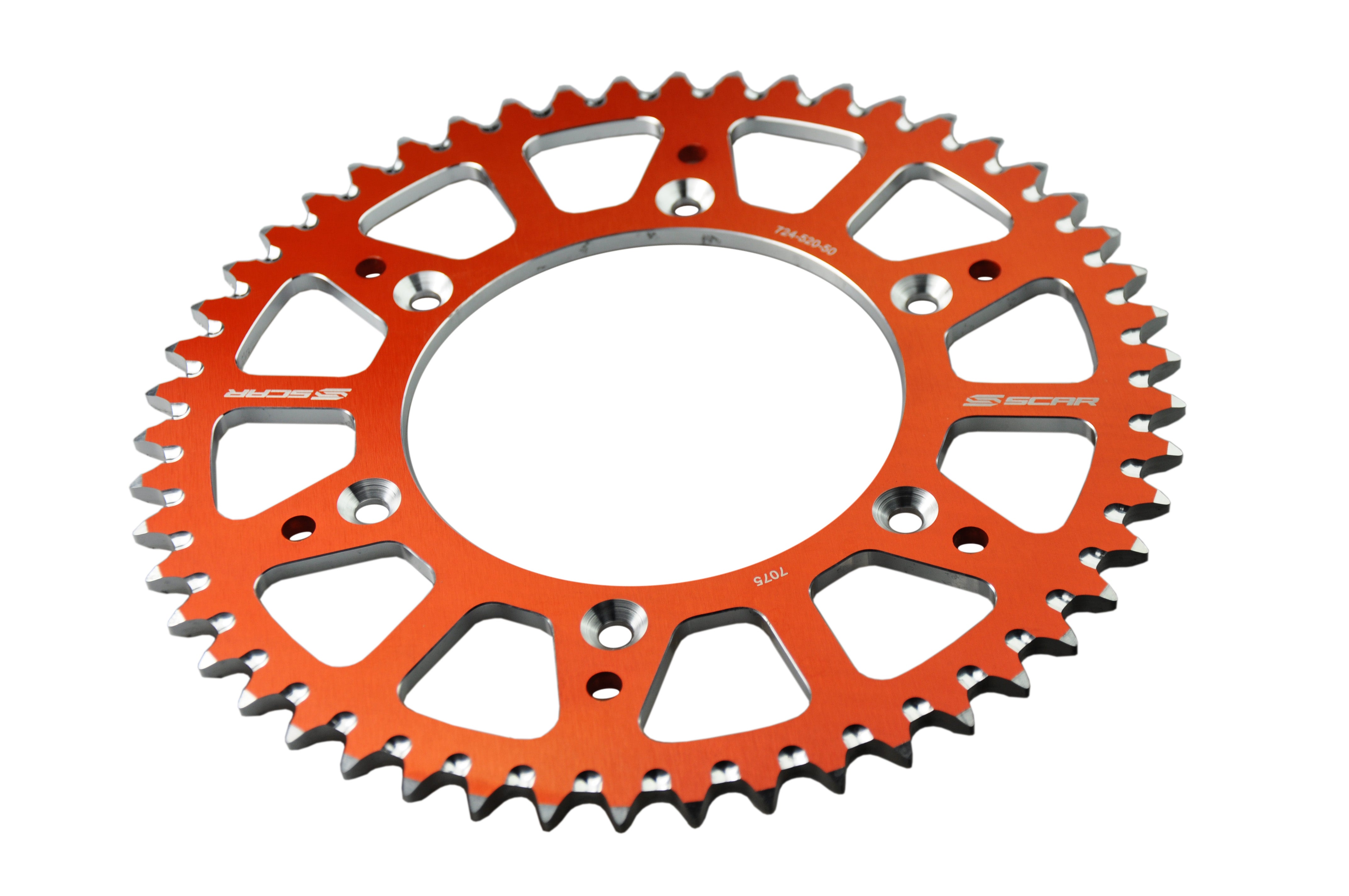 Scar Alu Sprocket - KTM 65SX - 48 Teeth - Orange color
