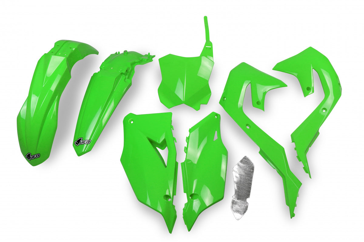 UFO Plastic kit 5-parts OEM Green KX250F 25-.. KX450F 24-..