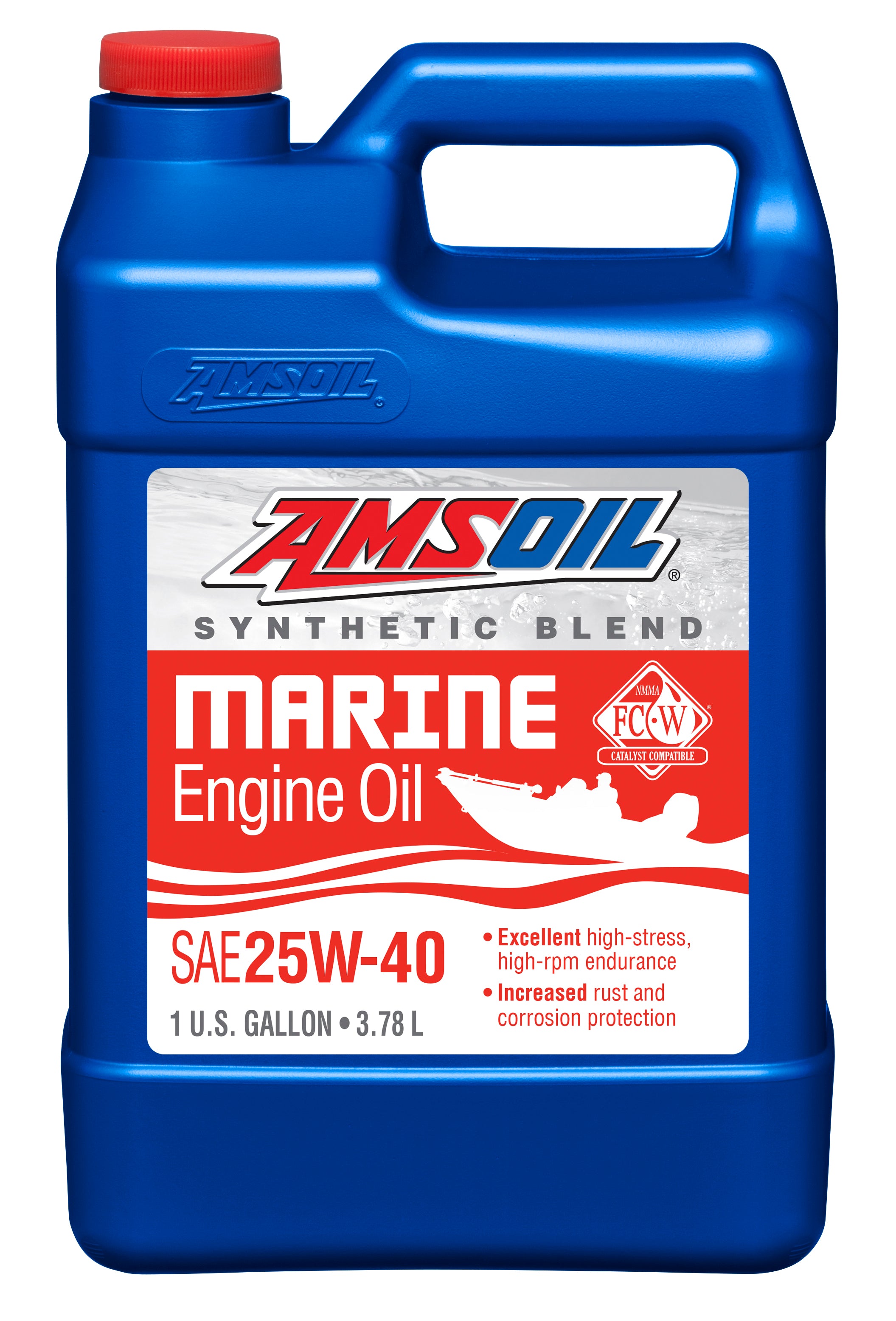 Amsoil 25W-40 Synthetic-Blend Marine Engine Oil 3,78L