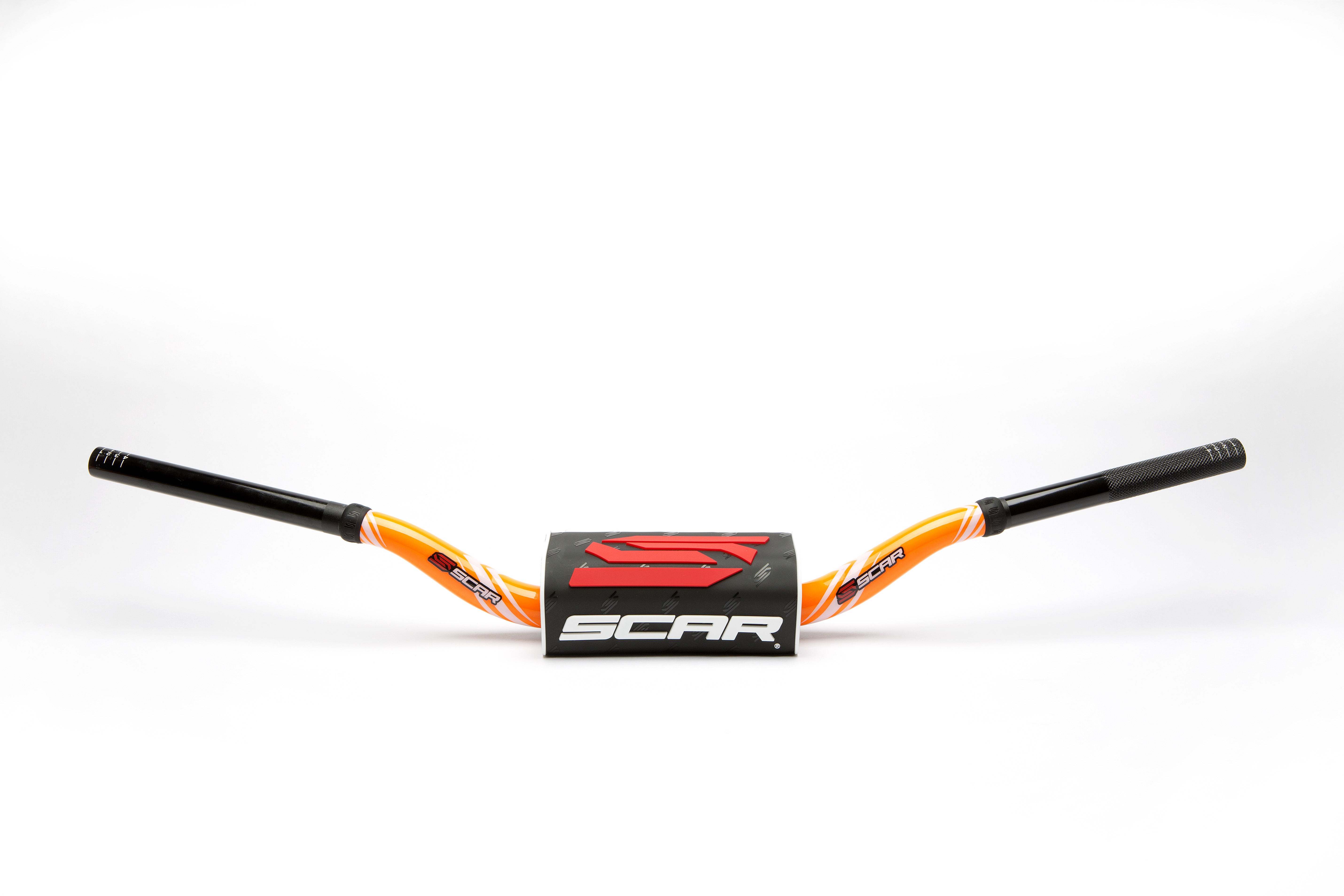 Scar Handlebar O² COLOR Ø28,6 (1 1/8) - HIGH - ORANGE Bar - BLACK Bar pad
