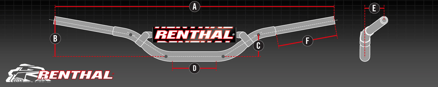 Renthal Ohjaustanko 611 XR70R/CRF70 Playbike 110cc Musta