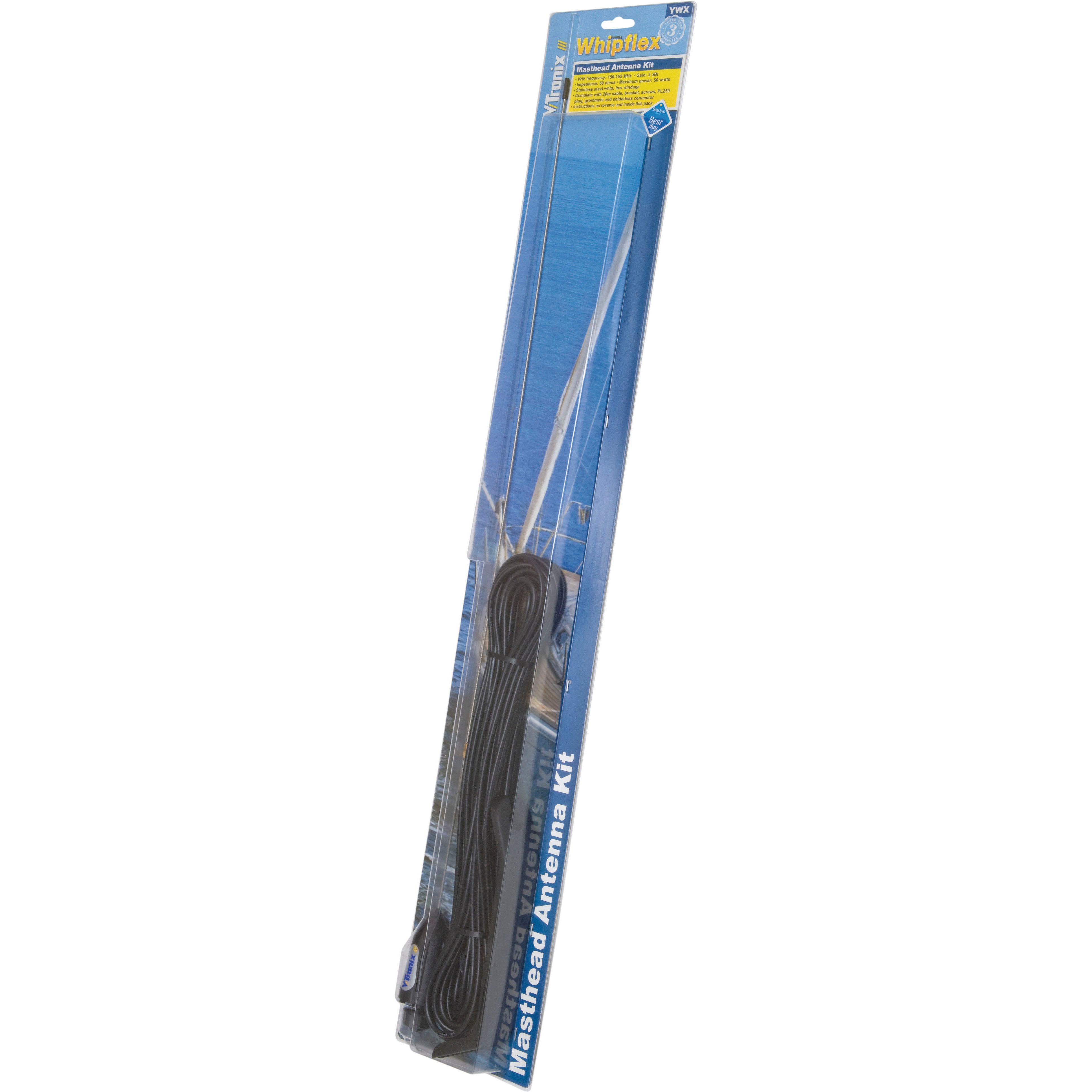 Shakespeare YWX stainless steel whip VHF antenni