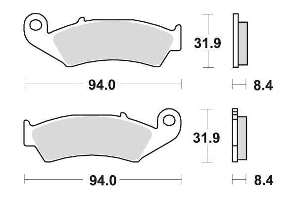 Sbs Jarrupalat Sintered Taakse