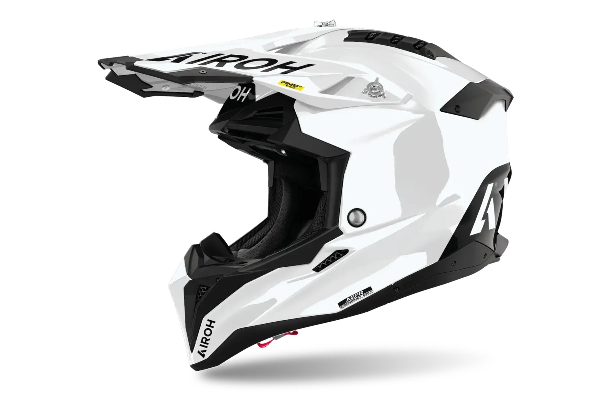 Airoh Kypärä Aviator 3 EVO FIM valkoinen kiiltävä
