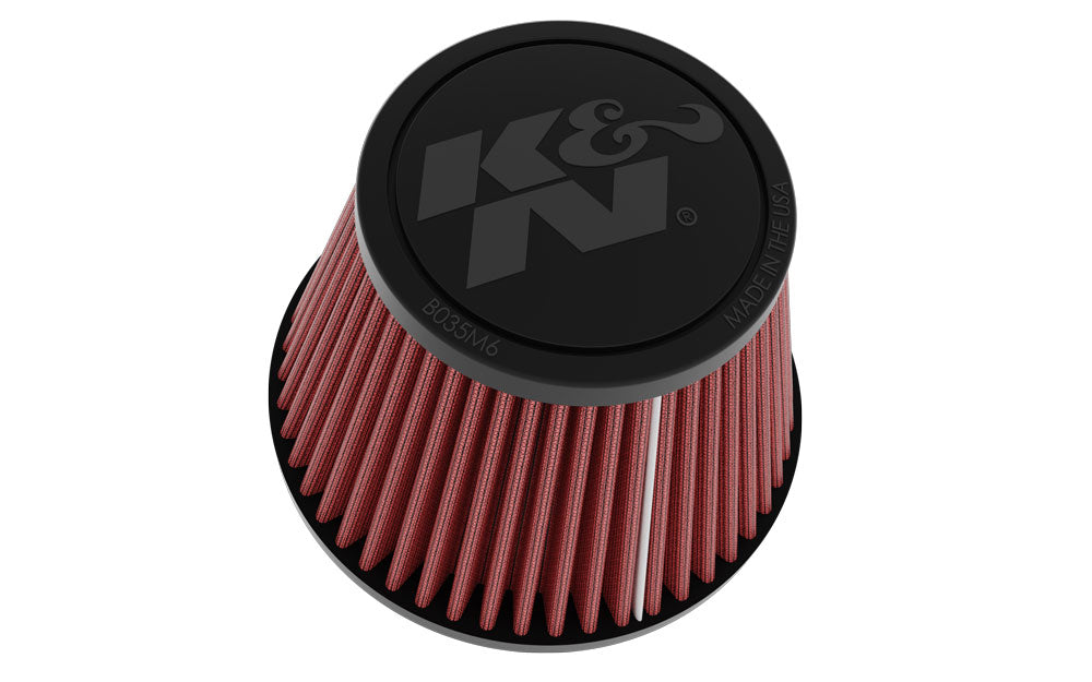 K&N Universal Clamp-On Air Filter 2"Flg Id, 5-3/16"B, 3-1/2"T, 3-11/16"H, W/ Ven