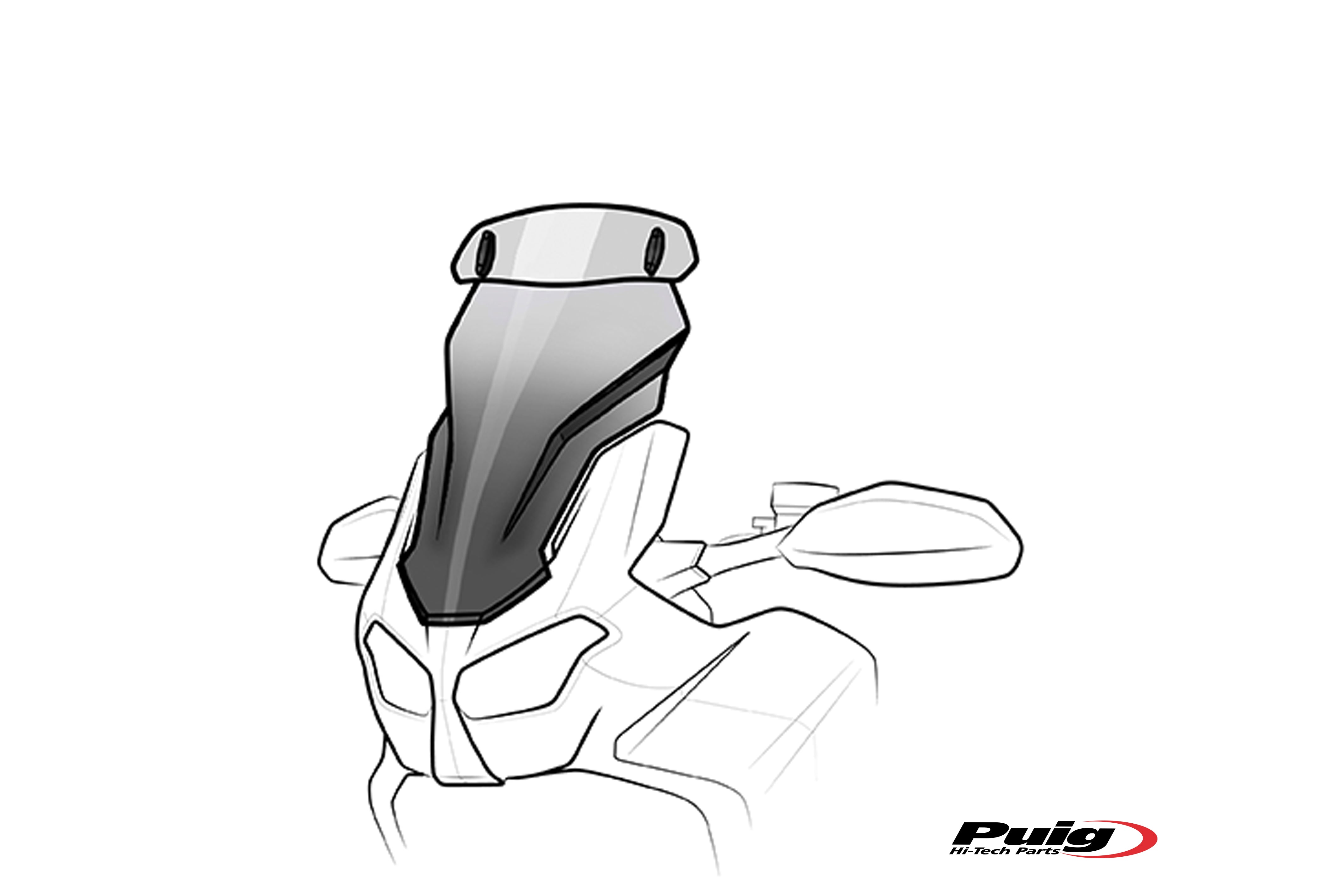 Puig Touring Screen W/Visor Ducati Mulstistrada V4 C/Sm