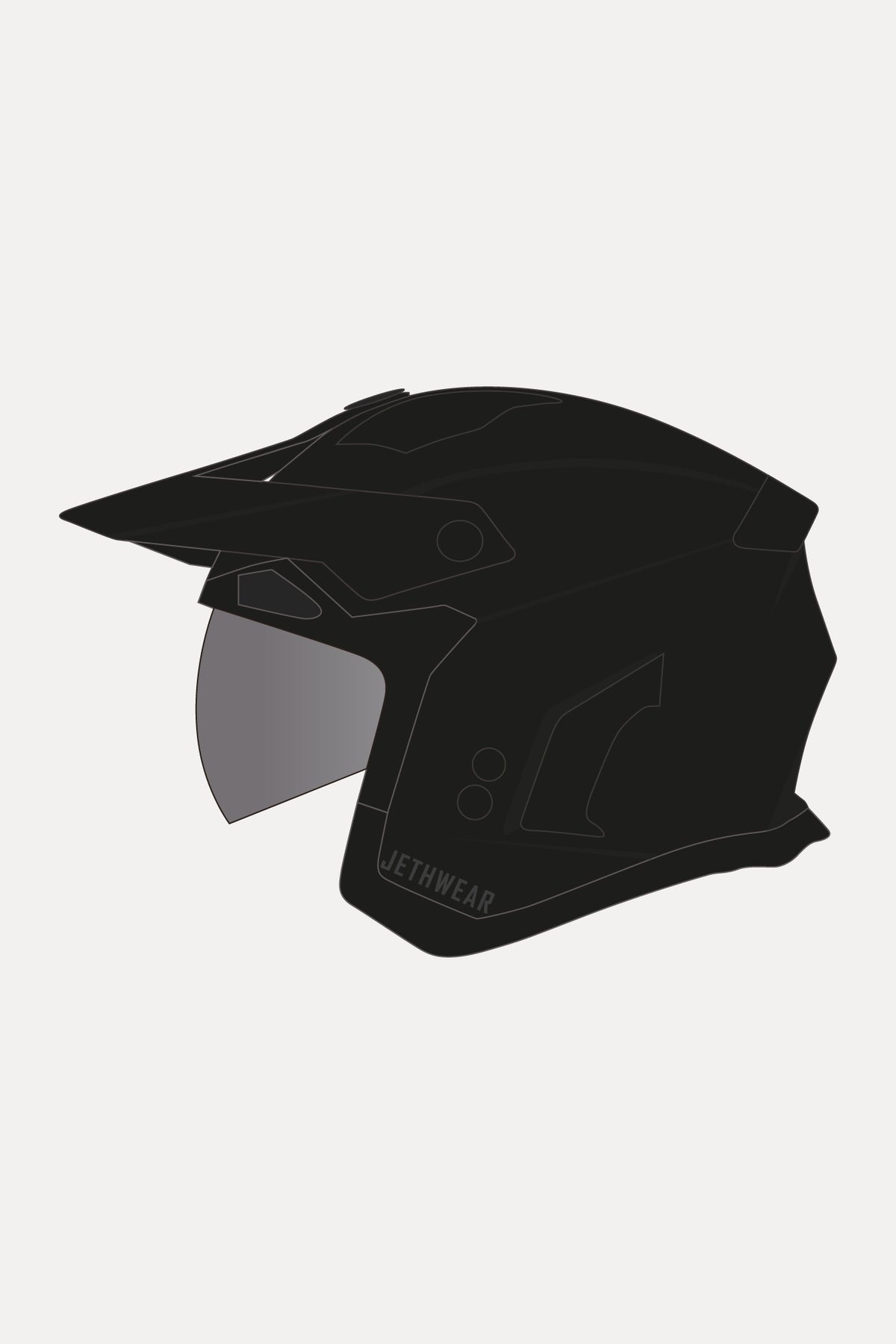 Jethwear Open Face V2 Kelkkakypärä Black