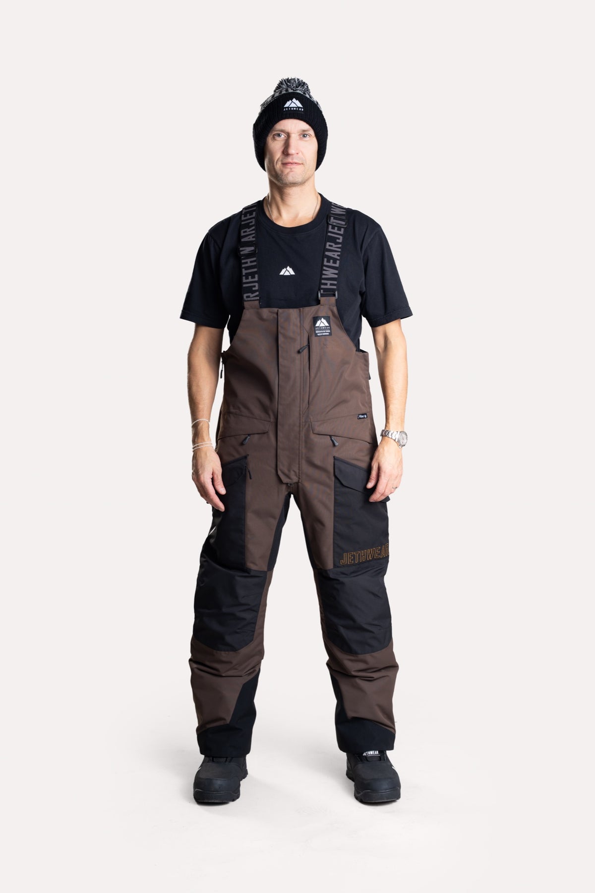 Jethwear Treeline Bib Kelkkahousut Earth/Black