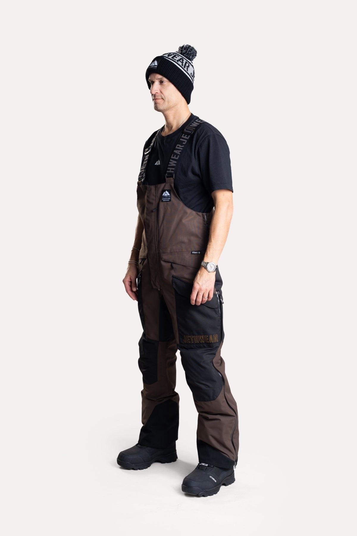 Jethwear Treeline Bib Kelkkahousut Earth/Black
