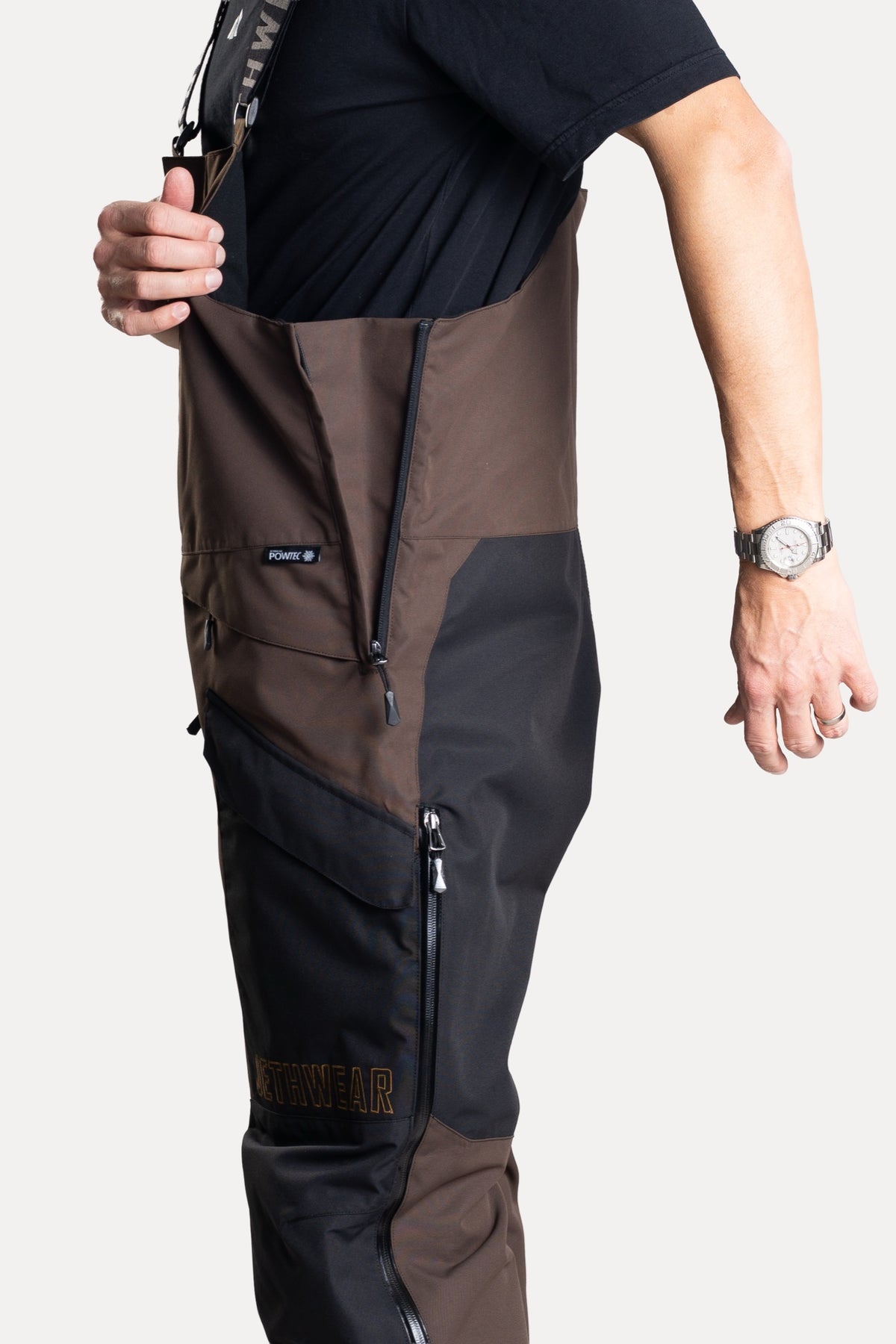 Jethwear Treeline Bib Kelkkahousut Earth/Black