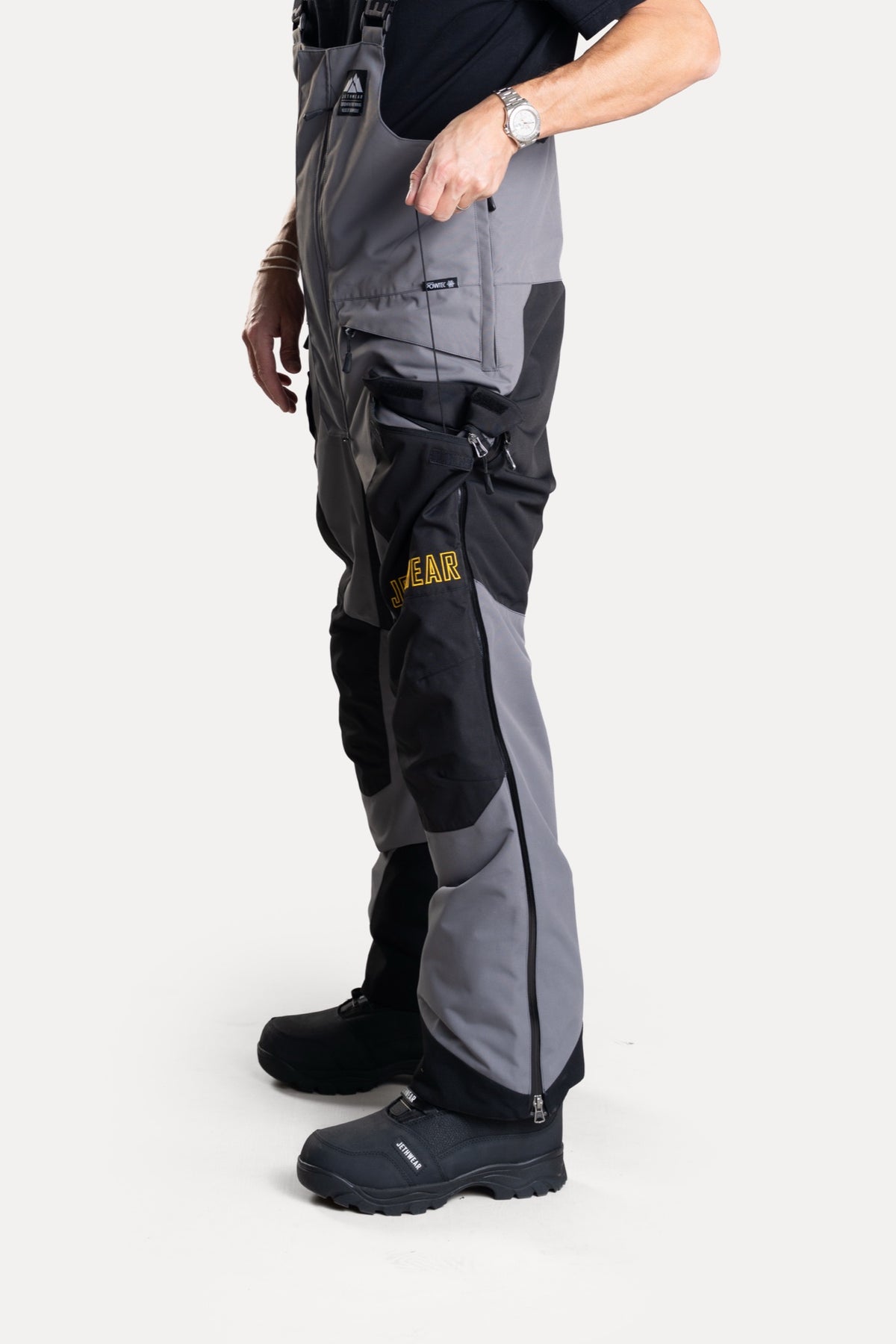 Jethwear Treeline Bib Kelkkahousut Black/Grey