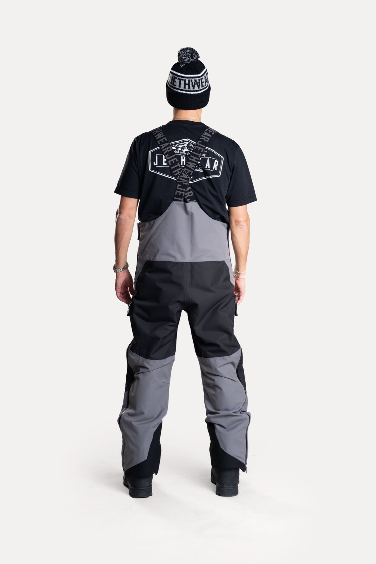 Jethwear Treeline Bib Kelkkahousut Black/Grey