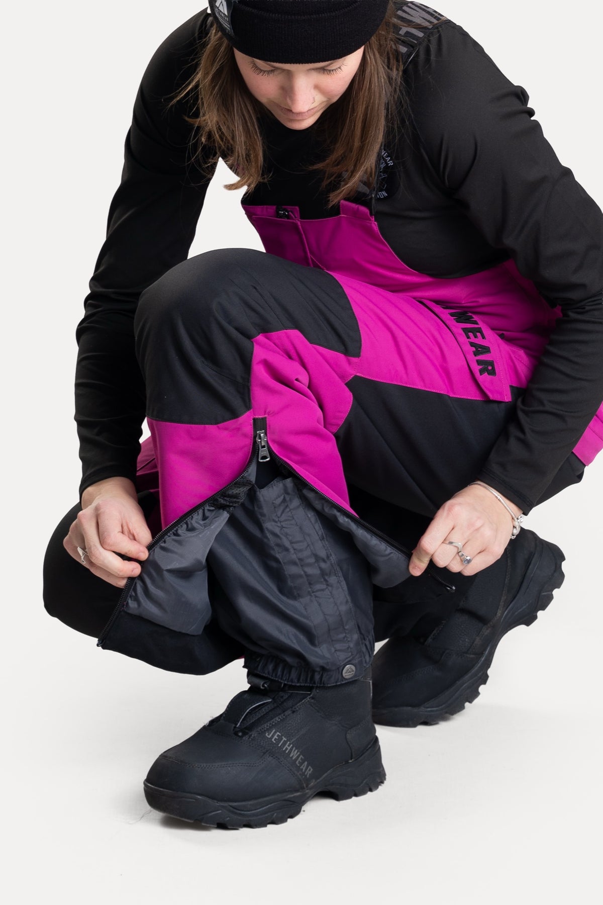 Jethwear Naisten Treeline Bib Kelkkahousut Flower/Black