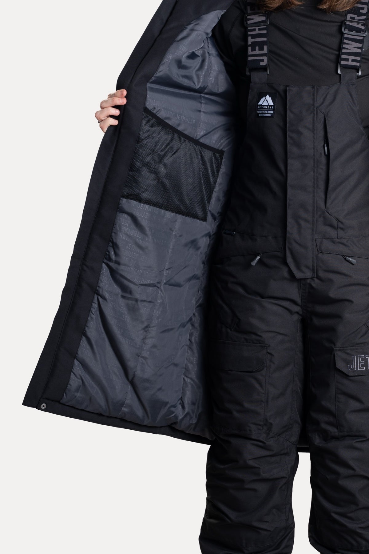 Jethwear PIT COAT Lämmittelytakki Black/Rainbow Metallic