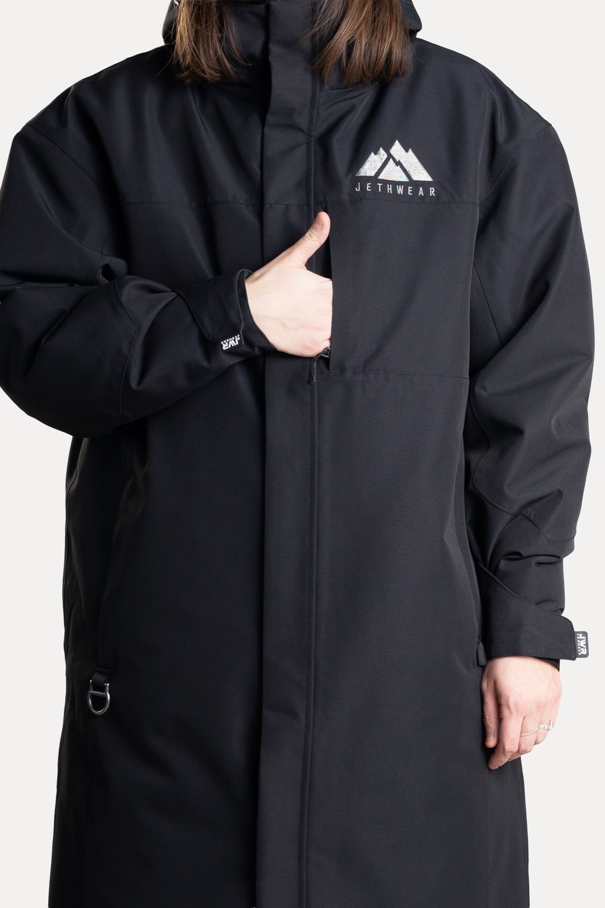 Jethwear PIT COAT Lämmittelytakki Black/Rainbow Metallic