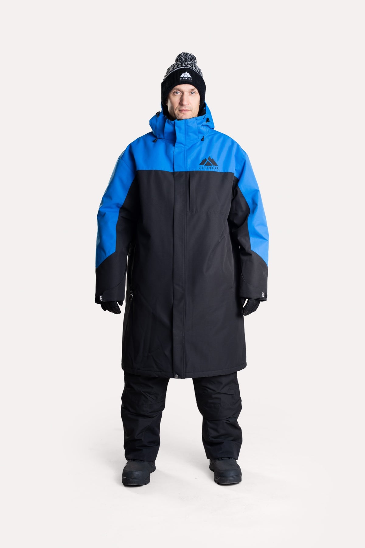 Jethwear PIT COAT Lämmittelytakki Black/Cobalt