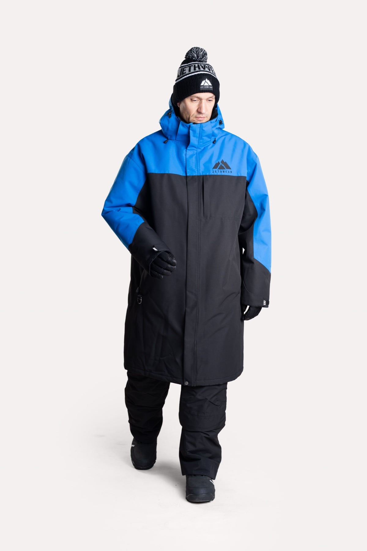Jethwear PIT COAT Lämmittelytakki Black/Cobalt