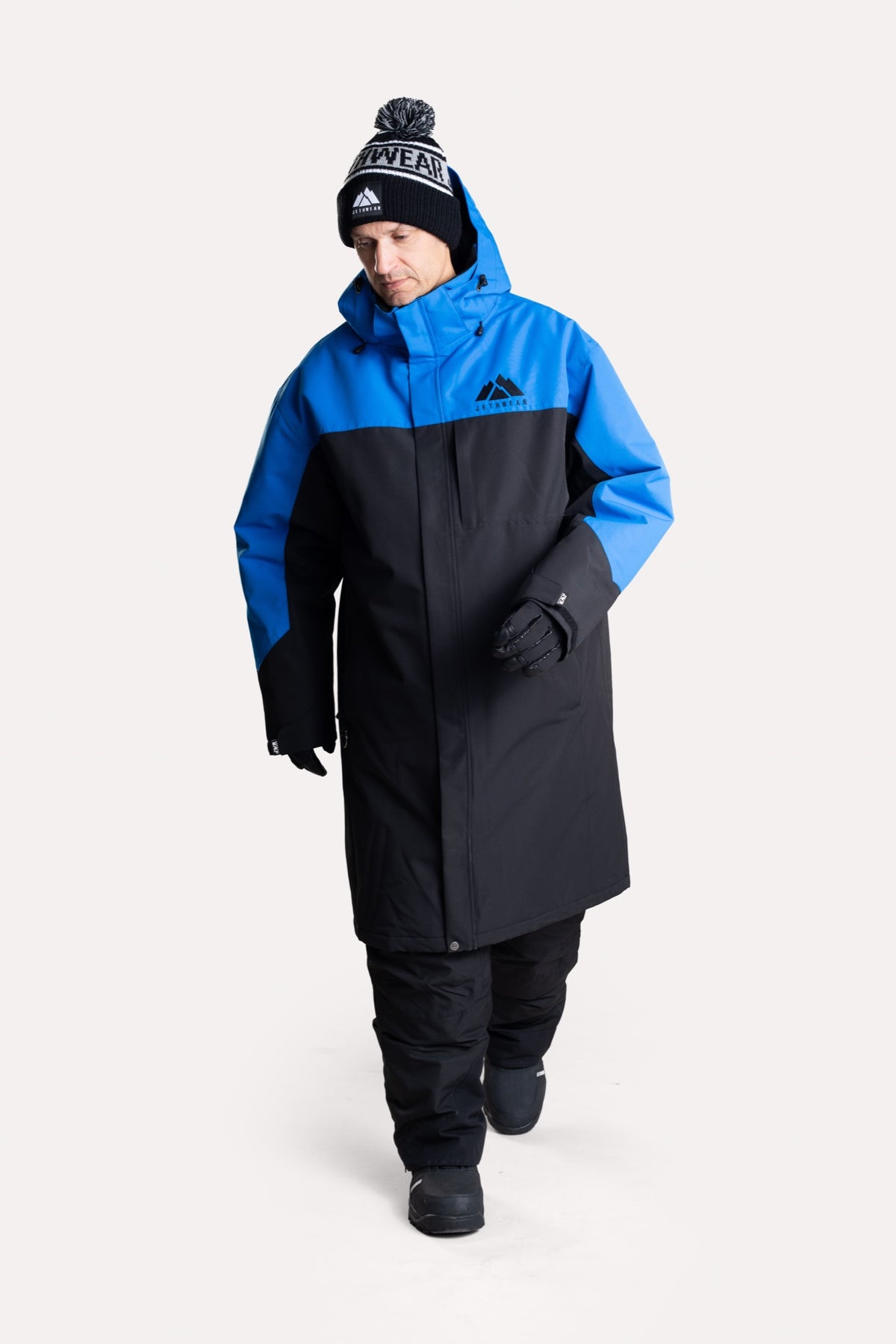 Jethwear PIT COAT Lämmittelytakki Black/Cobalt