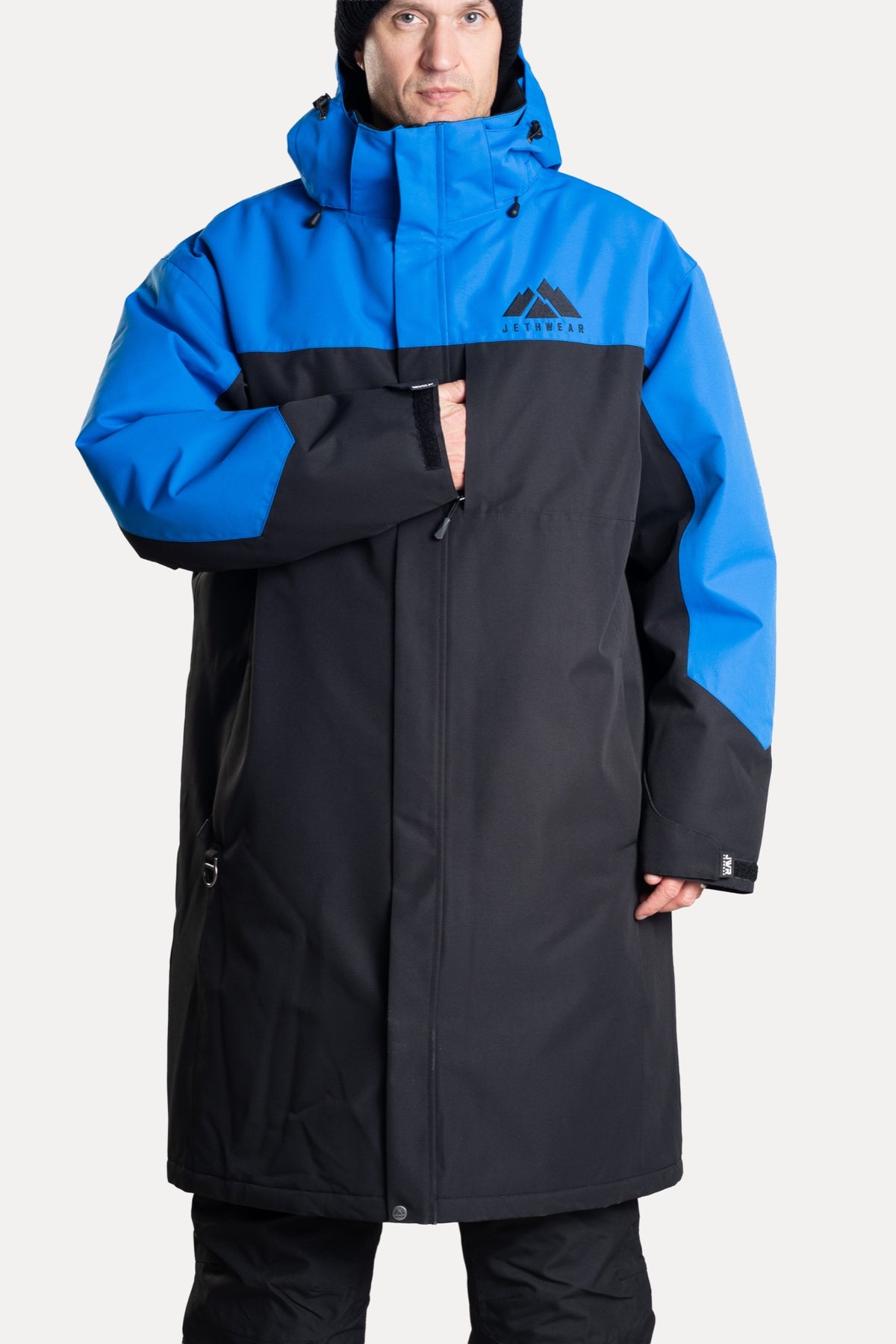 Jethwear PIT COAT Lämmittelytakki Black/Cobalt