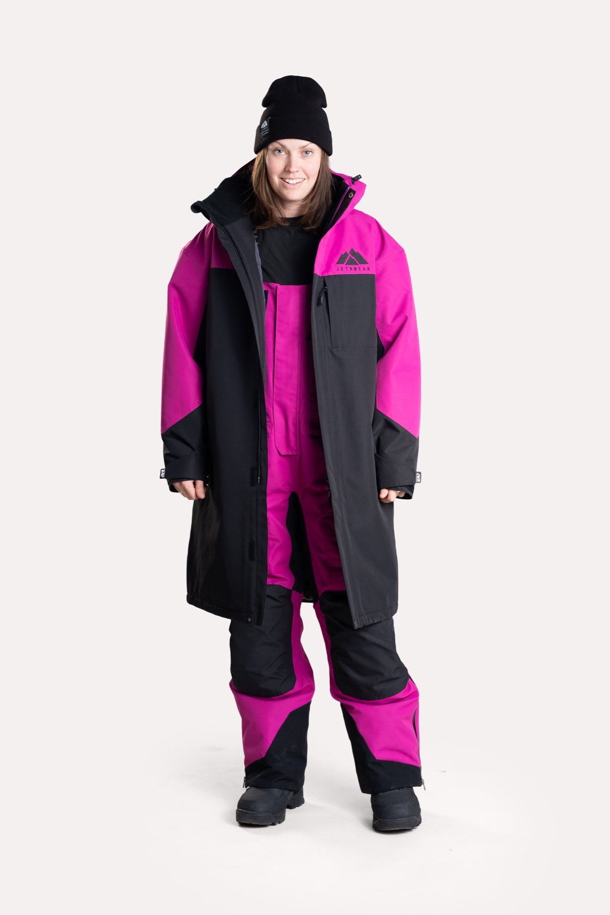 Jethwear PIT COAT Lämmittelytakki Black/Flower