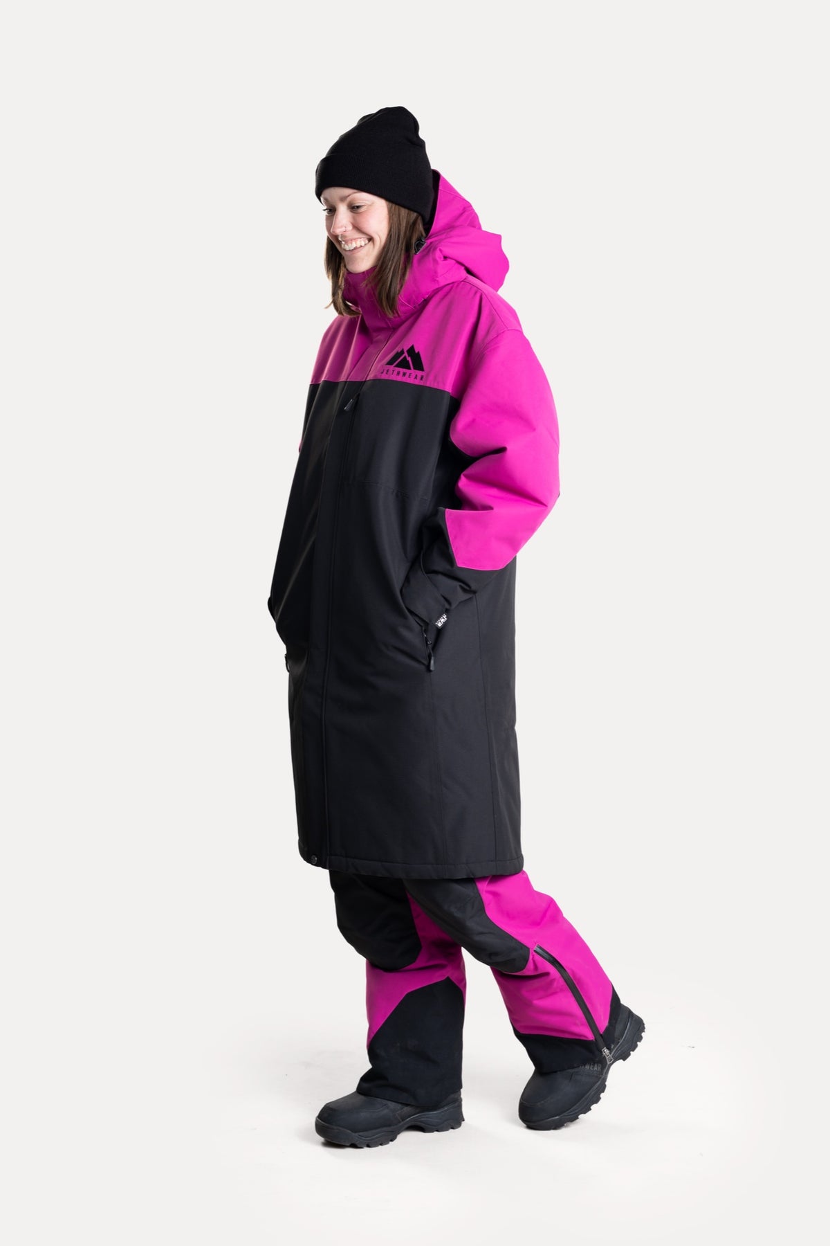 Jethwear PIT COAT Lämmittelytakki Black/Flower