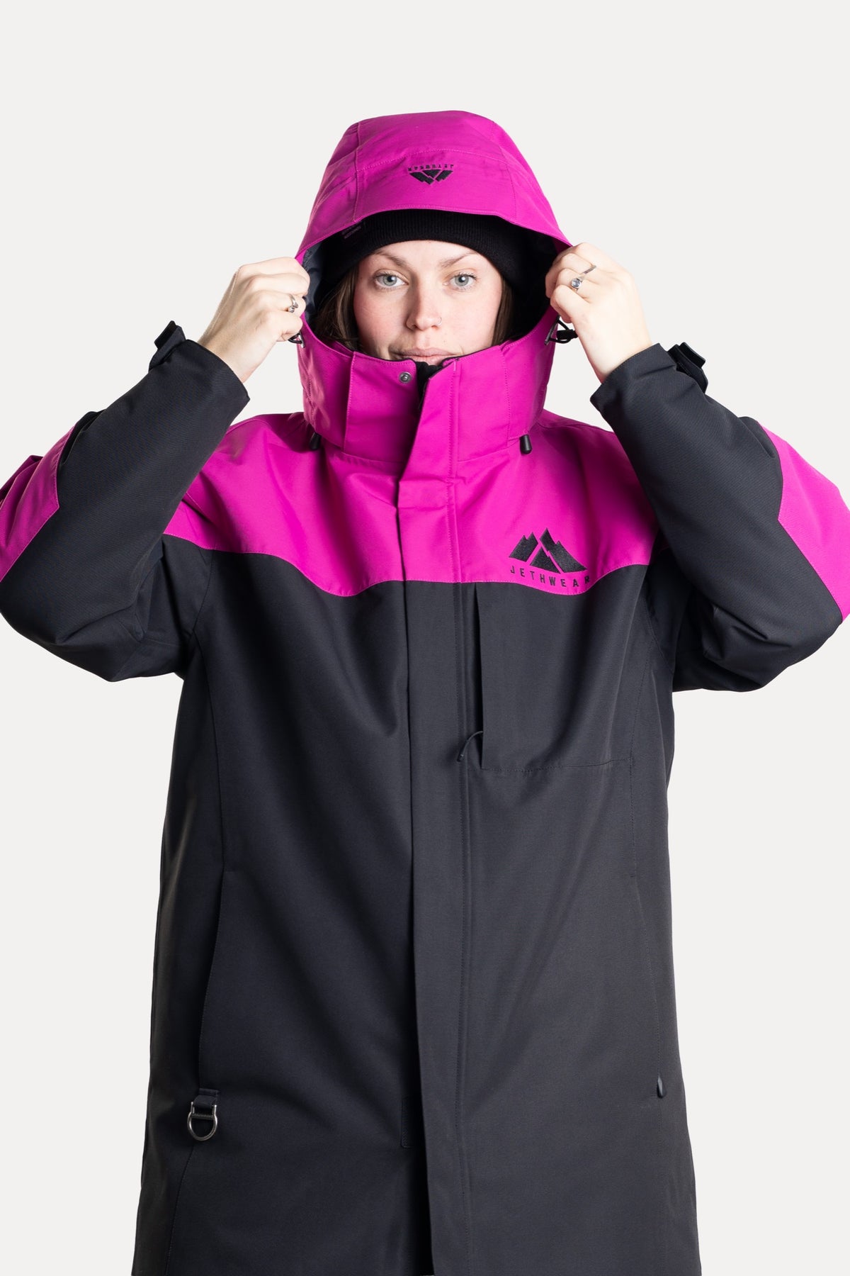 Jethwear PIT COAT Lämmittelytakki Black/Flower