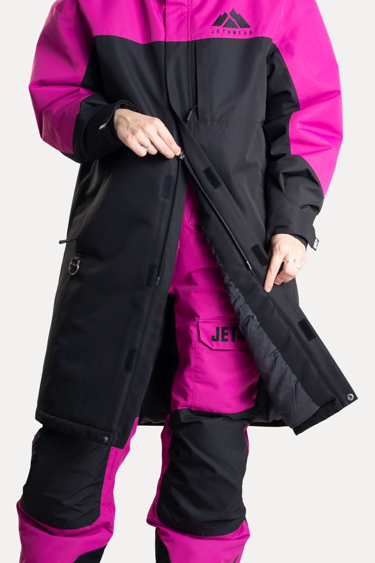 Jethwear PIT COAT Lämmittelytakki Black/Flower