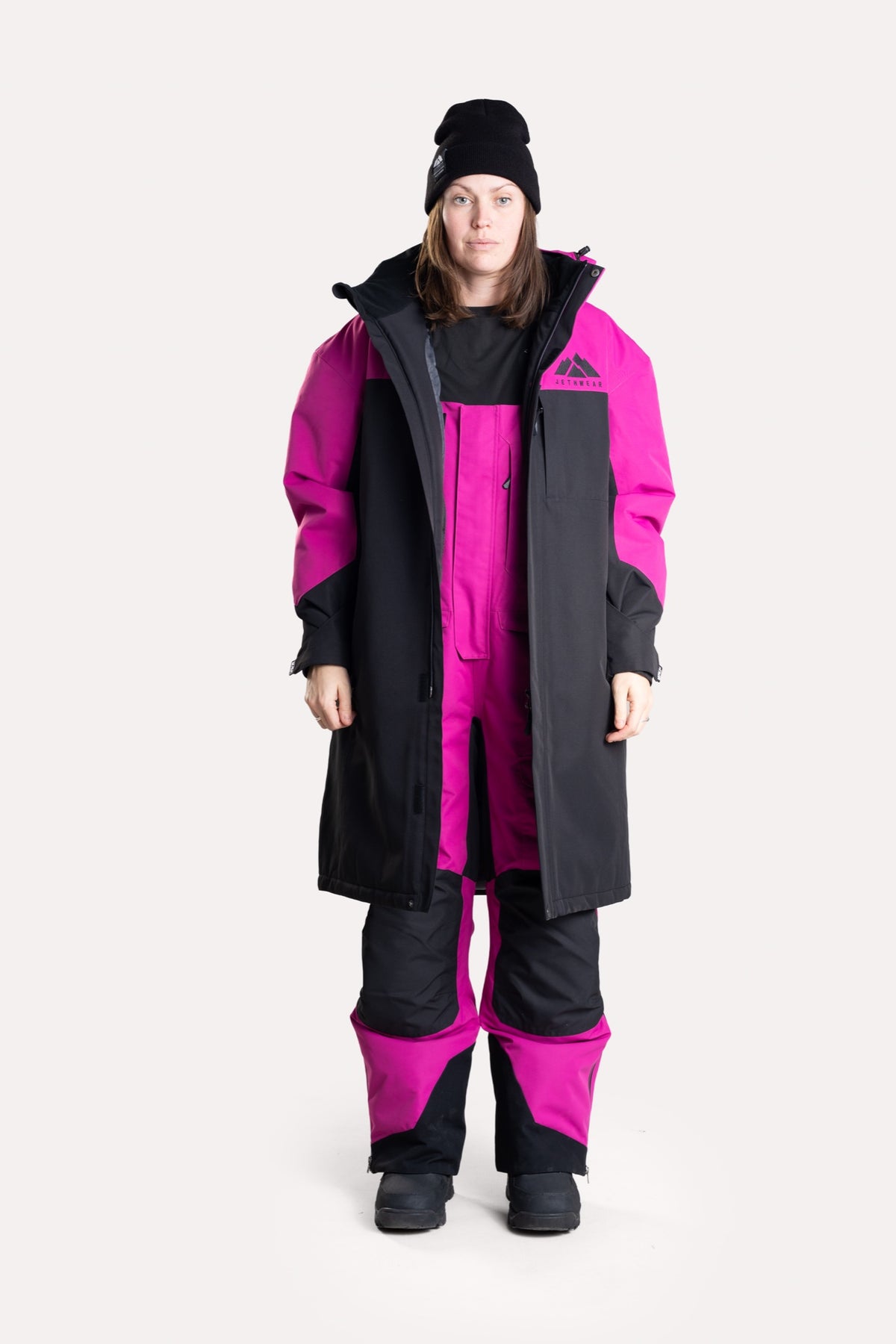 Jethwear PIT COAT Lämmittelytakki Black/Flower