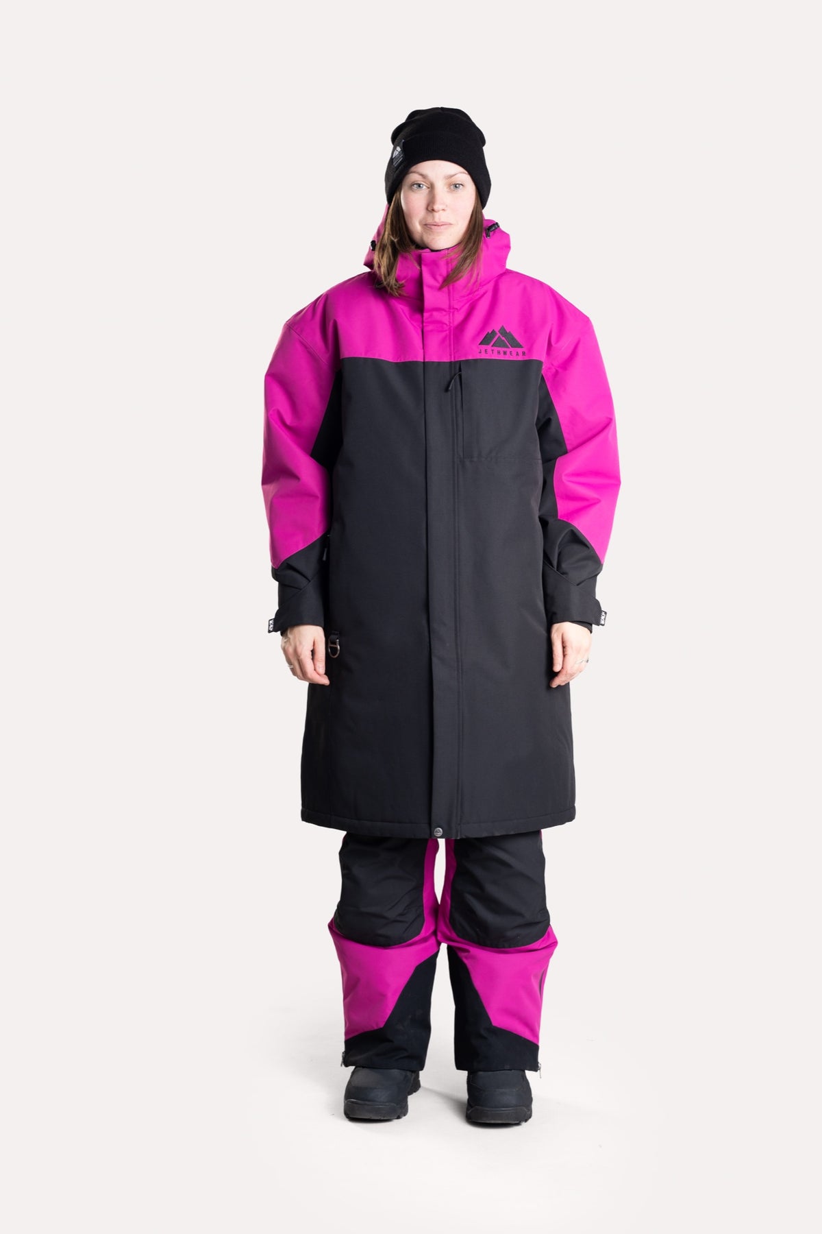 Jethwear PIT COAT Lämmittelytakki Black/Flower
