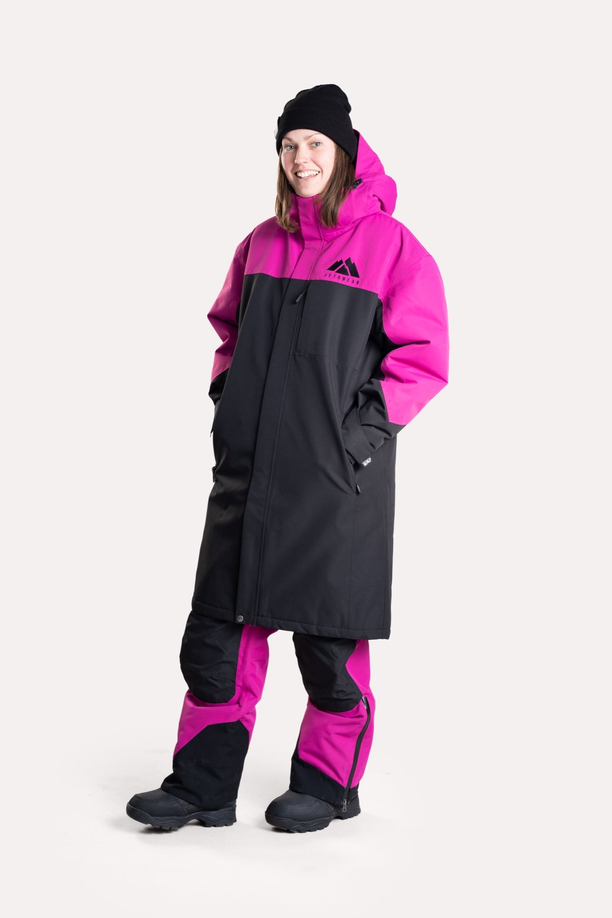 Jethwear PIT COAT Lämmittelytakki Black/Flower