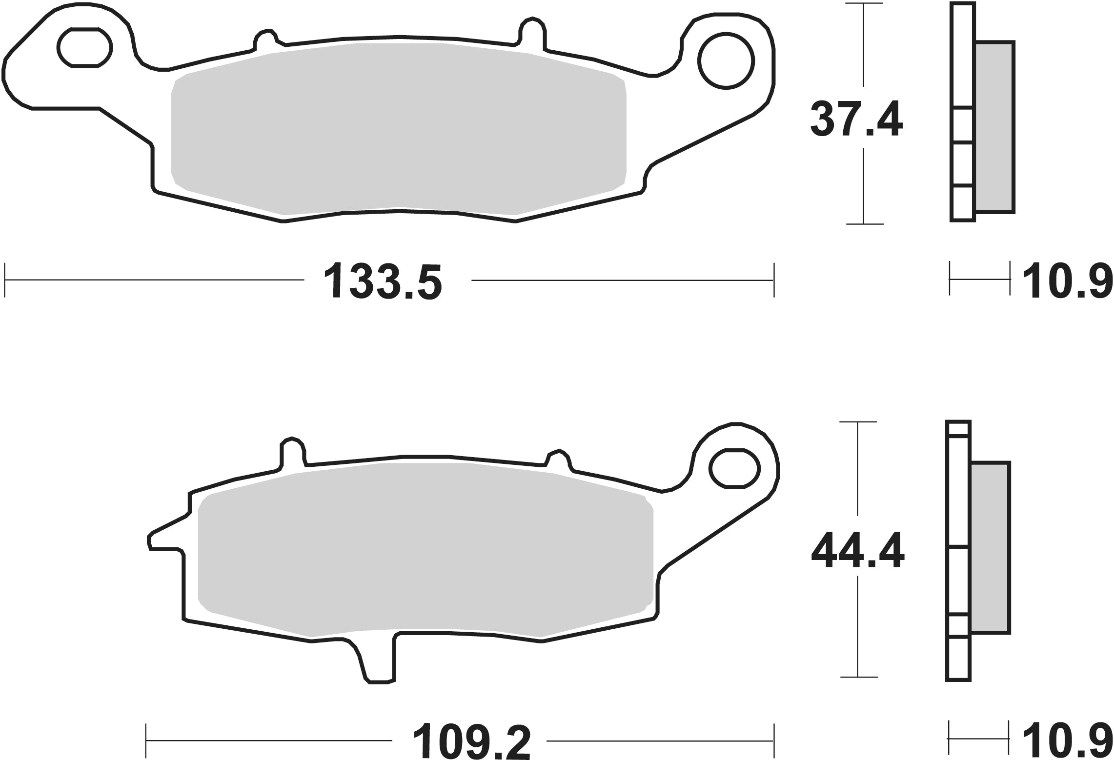 Sbs Jarrupalat Sintered Taakse