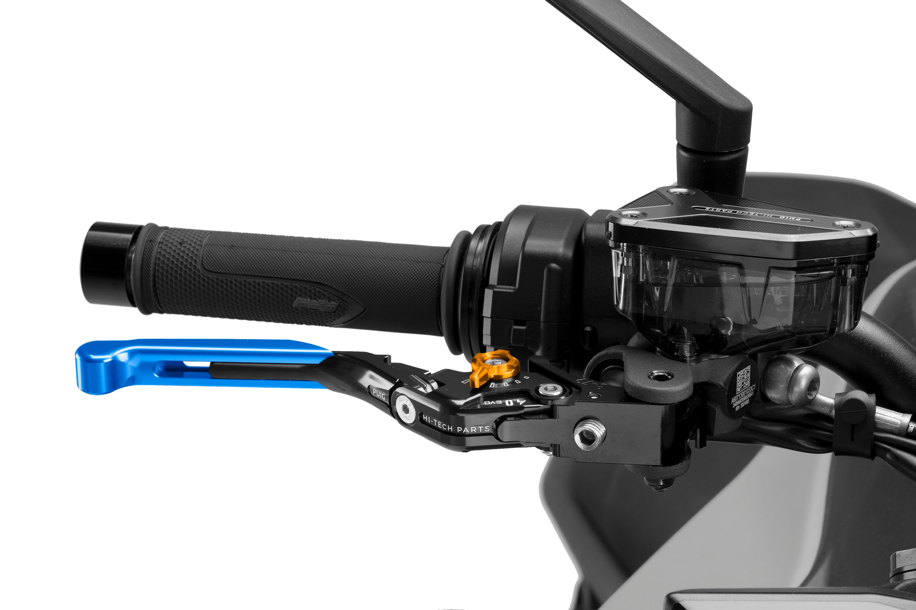 Puig Brake Lever 4.0. Black Exten/Blue Selector/Gold