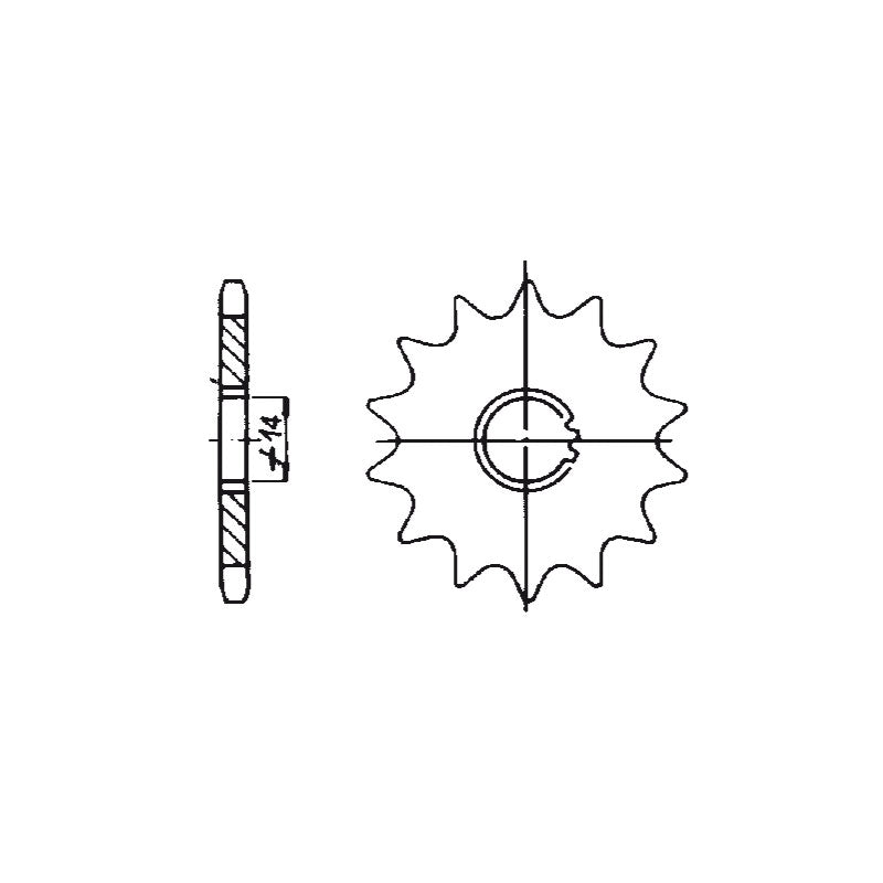 Tec-X Eturatas, 13 hammasta (415), Puch / Tunturi