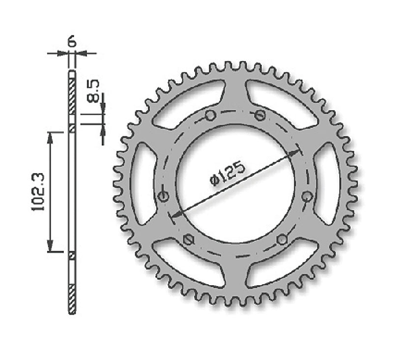 Forte Takaratas 53 ham. (420), Ø105mm, Pun. Alu., Aprilia / Derbi / Drac / Rieju