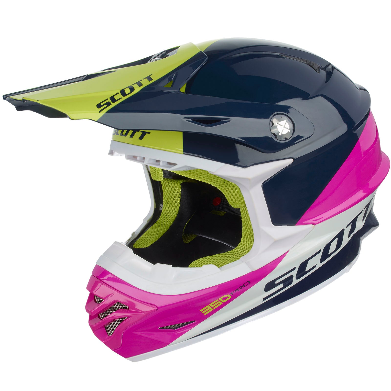 Scott 350 Pro series Trophy ECE kypärä sini/pinkki