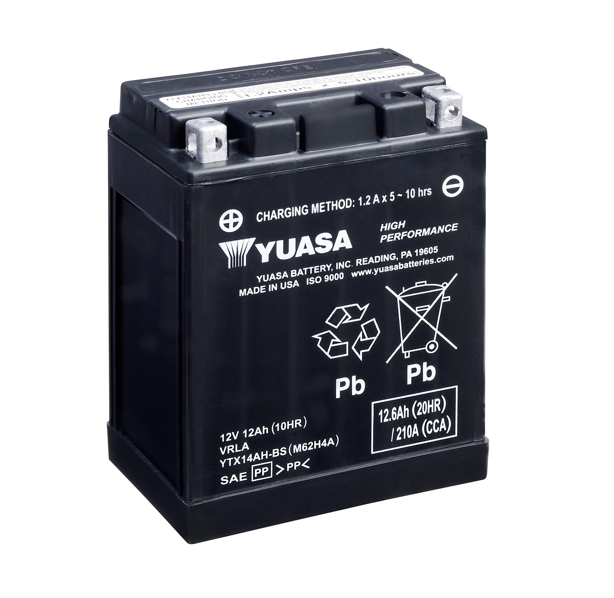 Yuasa akku, YTX14AH-BS (wc) factory activated