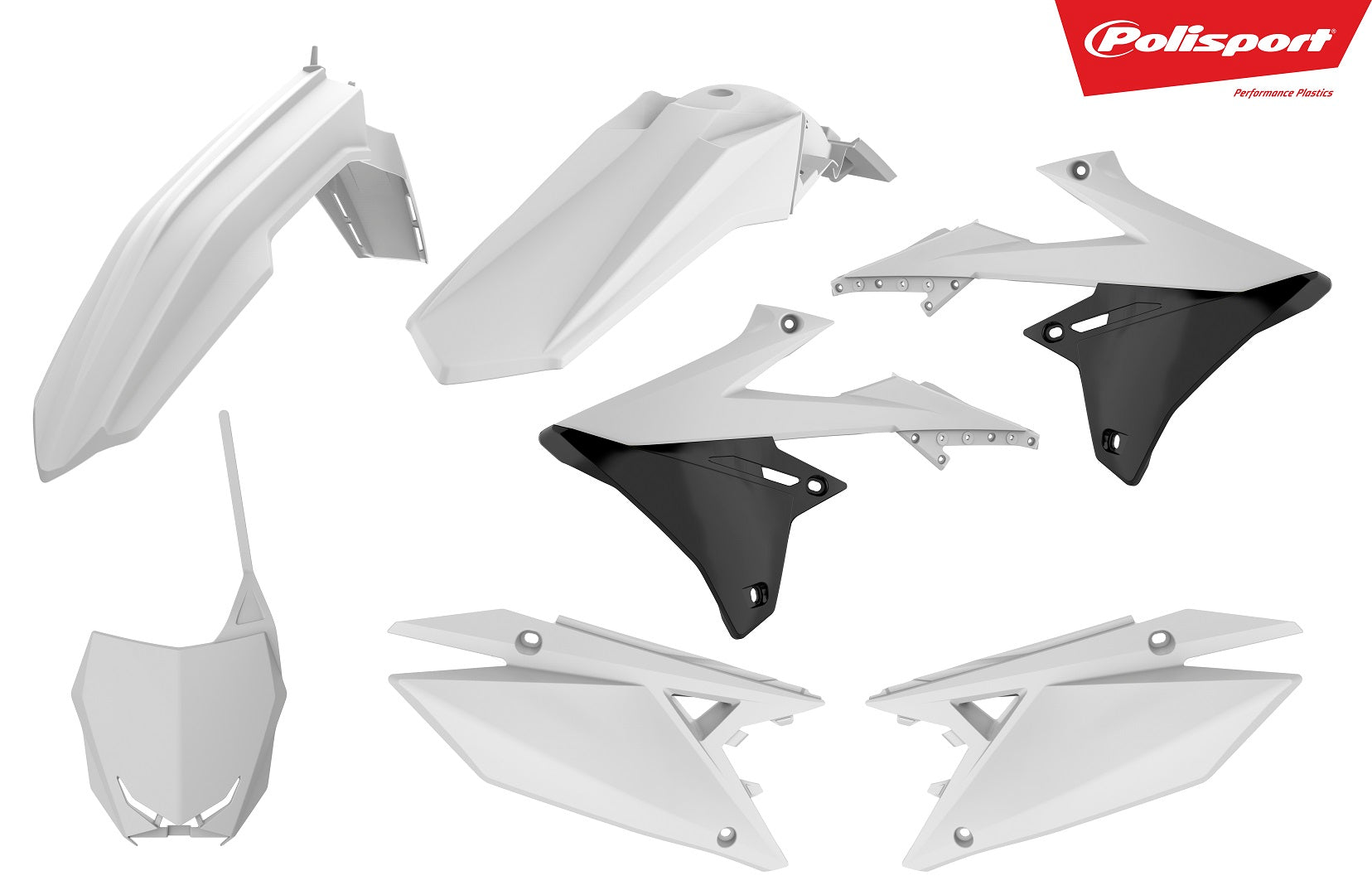 Polisport plastic kit RMZ450 18- white (1)