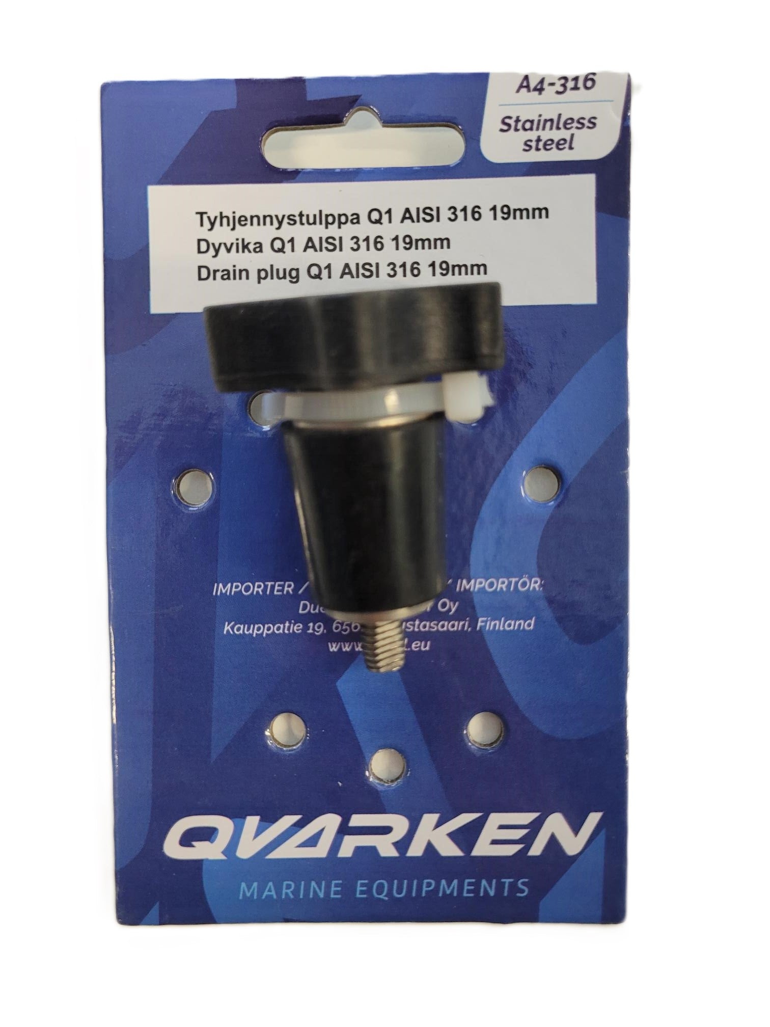 Qvarken Tyhjennystulppa Q1 AISI 316