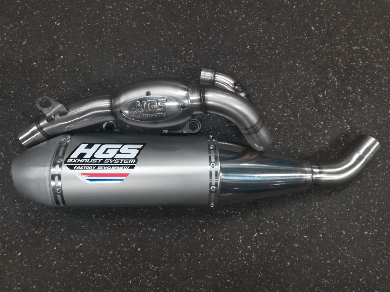 HGS Täysputkisto 4T New design KX450F 24-.. Steel end cap