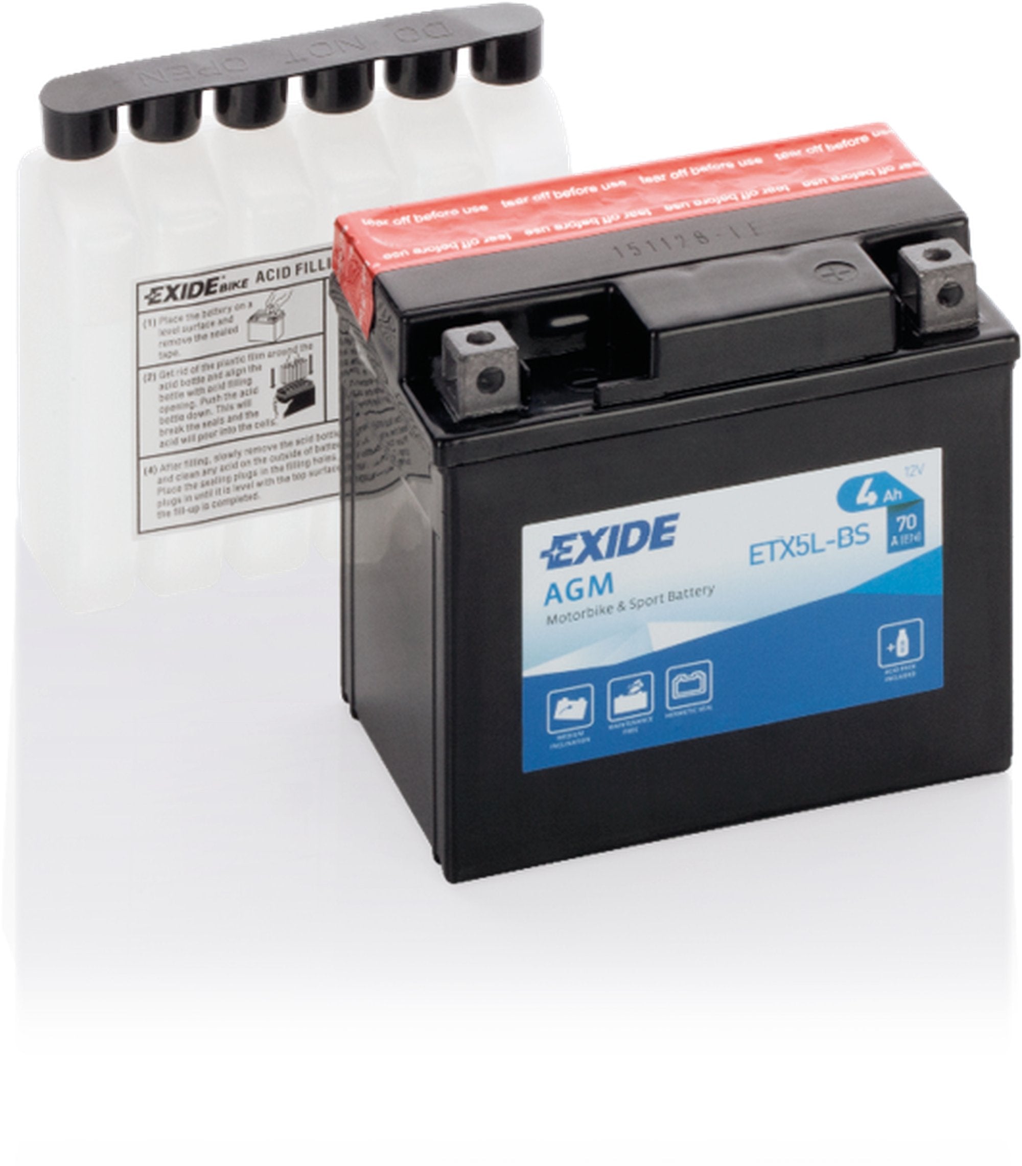 Exide akku ETX5L-BS sis.happopatruunan