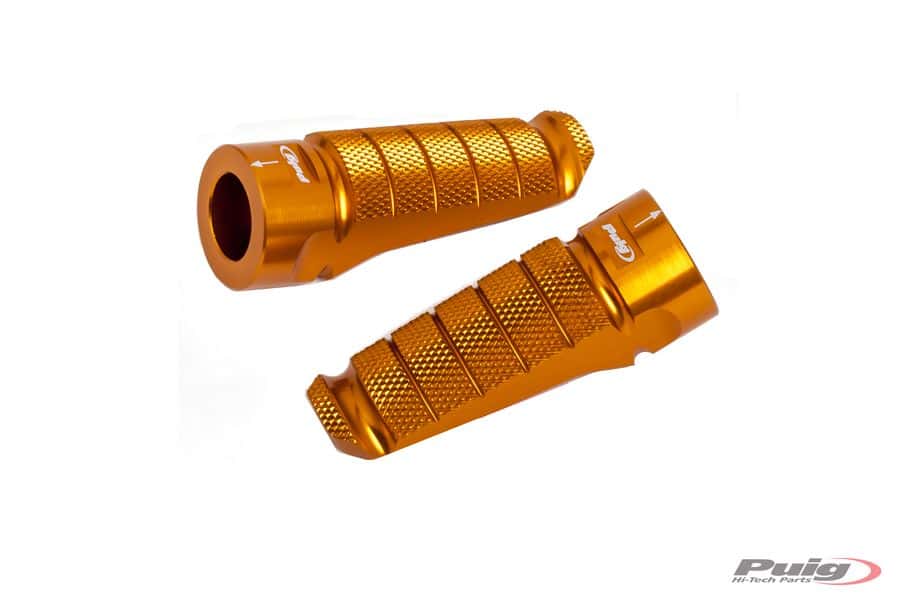 Puig Pair Footrests Hi-Tech Piloto Right/Left C/Gold