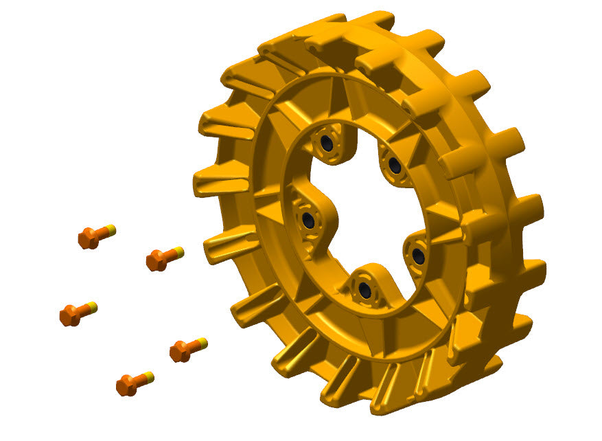 Camso Sprockets 17 teeth 4S, 5 bolt 3/8-16 x 1 1/4